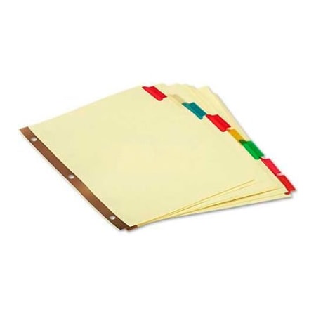 Universal One Extended Insert Indexes, Assorted Color 8-Tab, Letter, Buff, 24 Sets/Box UNV20890***